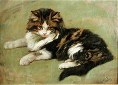 猫的研究》（板上油画） 作者 赖特·巴克