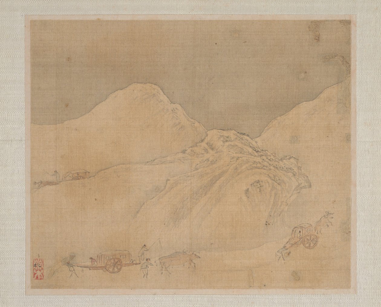风景画，日期为1652年。 作者 叶欣