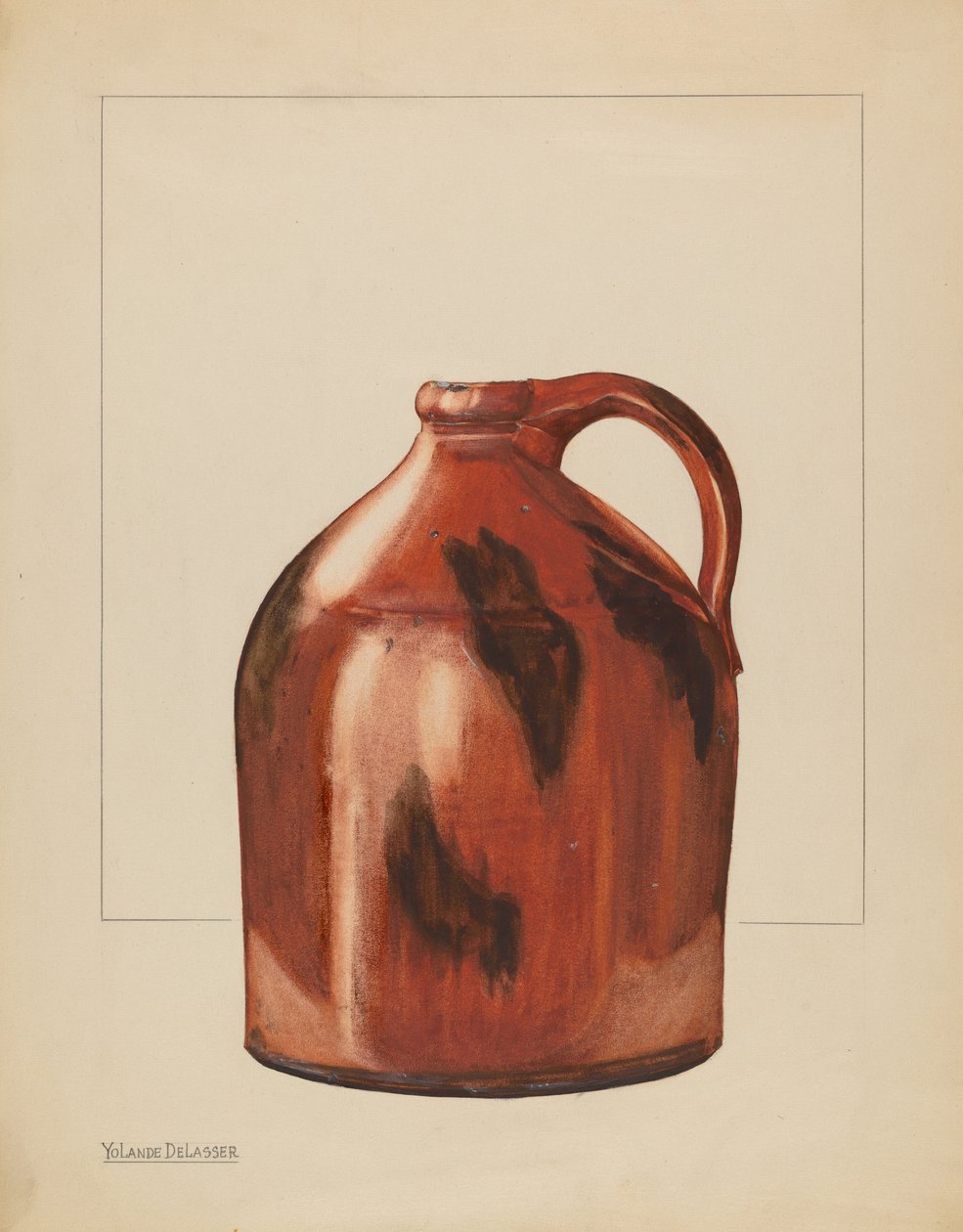 水壶，约1936年。 作者 约兰德·德拉瑟