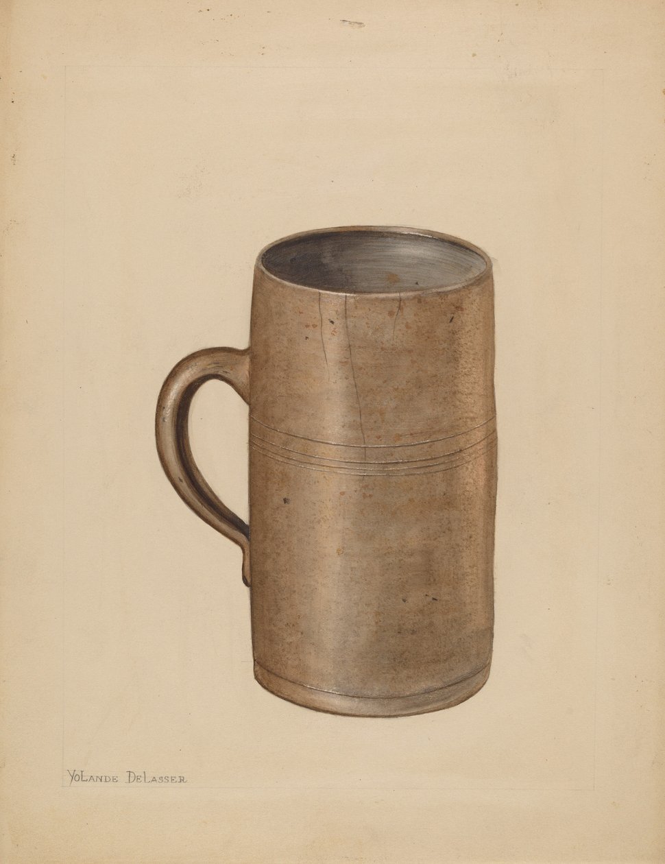 马克杯，约1936年。 作者 约兰德·德拉瑟
