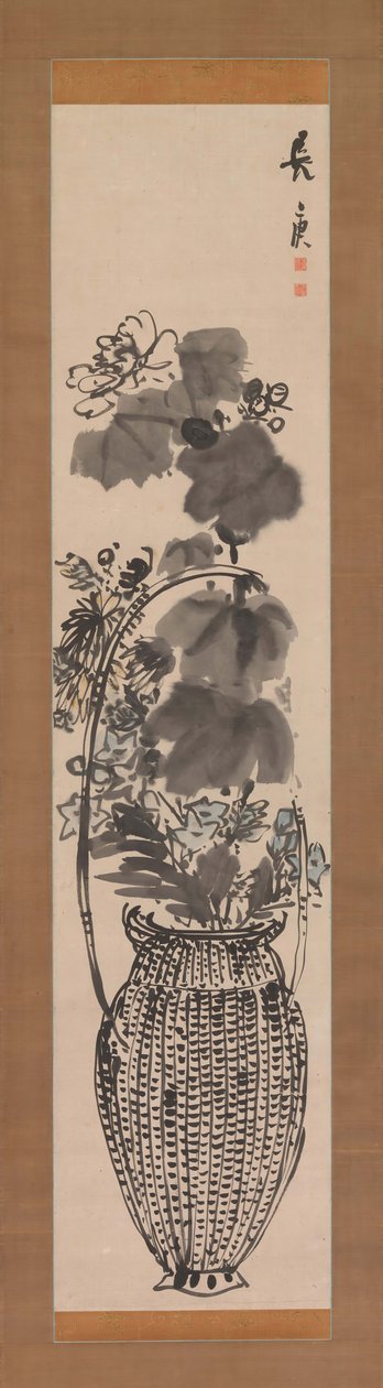 竹篮里的秋花，1760年代。 作者 尤萨·布森（Yosa Buson）