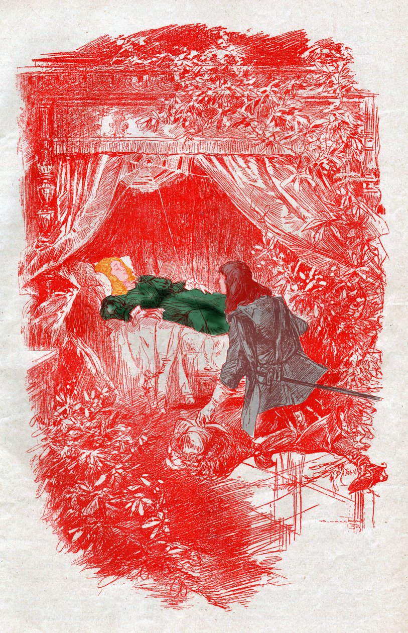 1910年左右的《睡美人》（雕版画） 作者 . .