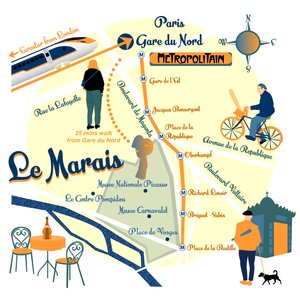 巴黎Le Marais地图