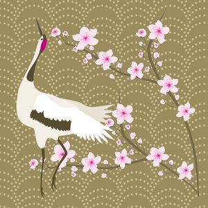 樱花和起重机