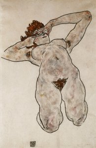 裸体躺着；说谎的裸体女人，1917年