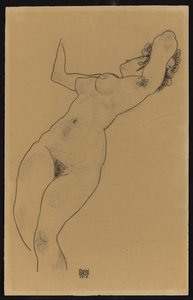 斜倚裸体，1918年