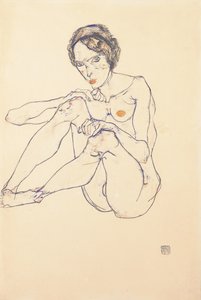 裸女坐像，1914年