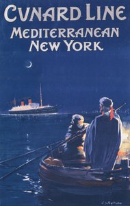 宣传Cunard Line的海报