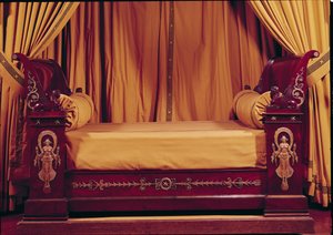 床，第一帝国风格（木和ormolu）