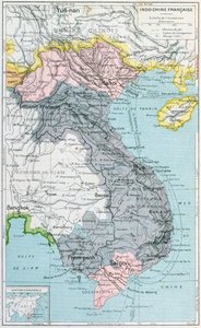 1905年印度支那法国学校教科书地图