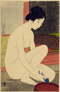 Yokugo no onna，1915（彩色木版画）