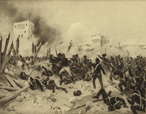 巴达霍斯之战，1812年（凹版印刷）