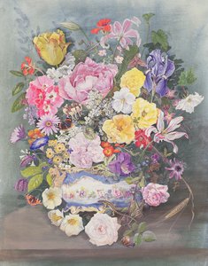 在Sevres Jardiniere的花