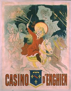 海报广告赌场dEnghien，1898年