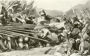 Arnold Winkelried在Sempach（凹版印刷）