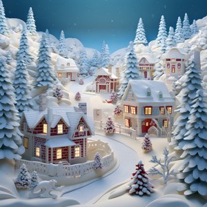 3d 圣诞雪景 2