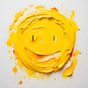 用 Impasto 2 画的黄色笑脸
