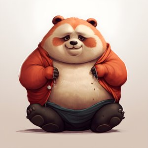 小熊猫肥胖人类儿童2