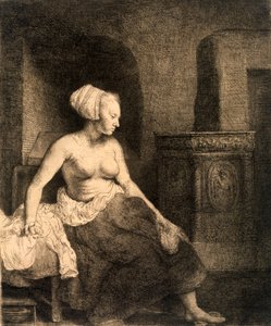 裸体女性坐像，1658年