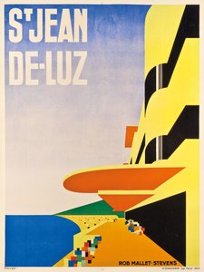 海报广告圣让德吕兹，1928年
