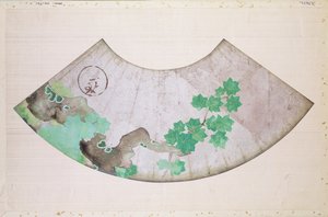 风扇与枫叶设计（纸）