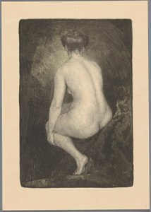 坐姿裸女