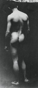 站立的裸体Samuel Murray，约1890-1892。