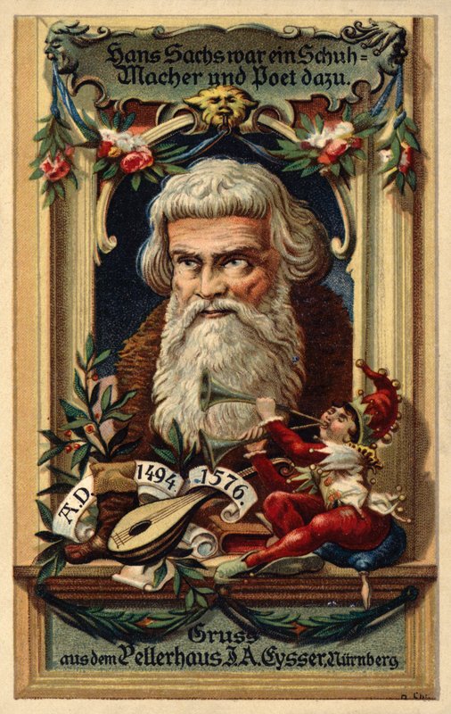 Hans Sachs (colour litho) 作者 （之后）德国学校