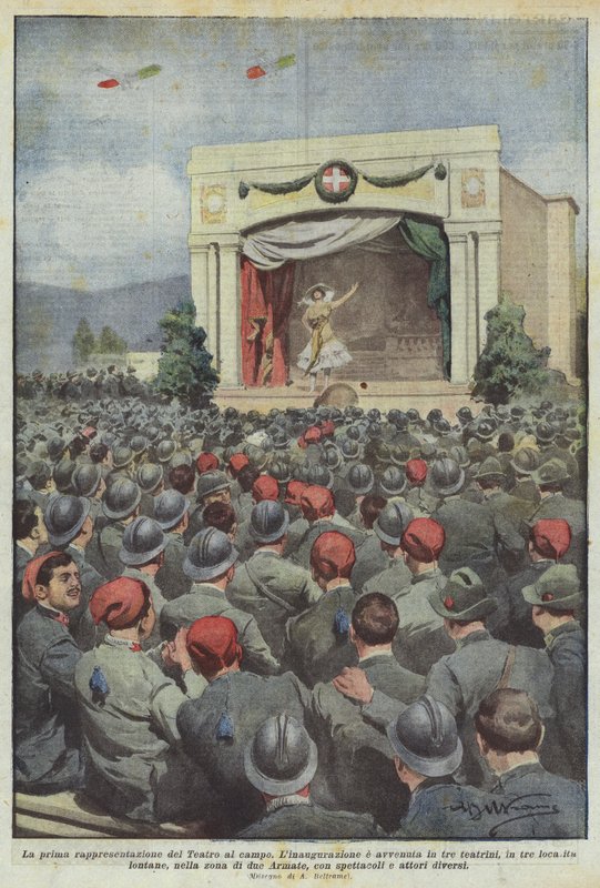 营地剧院的第一个代表 作者 阿基里·贝尔特拉姆（Achille Beltrame）