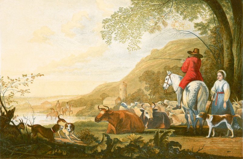 风景 - 晚上。 作者 艾伯特·奎普（Aelbert Cuyp）