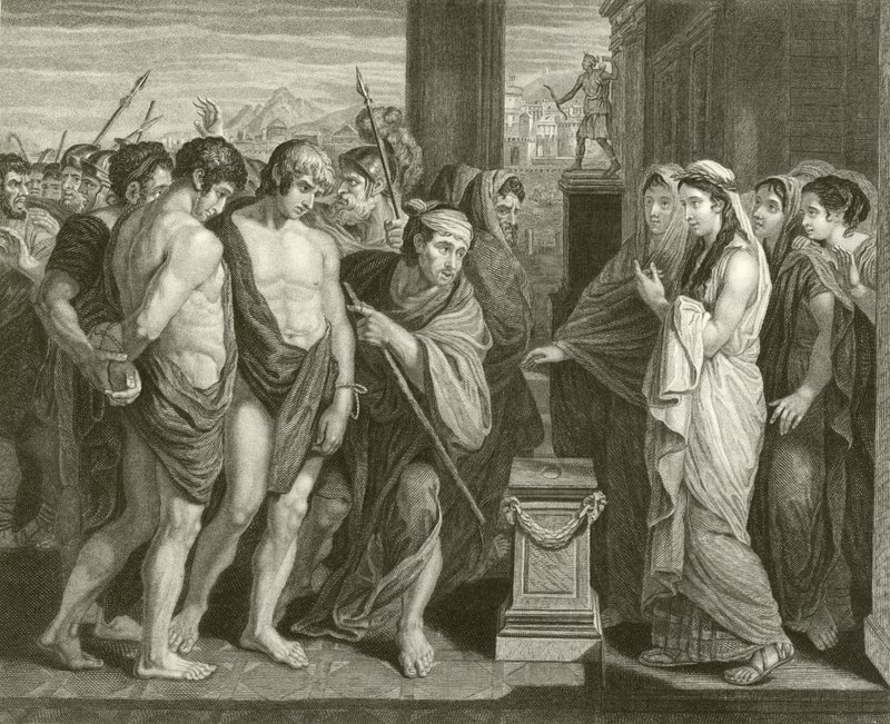 Pylades和Orestes 作者 本杰明·韦斯特