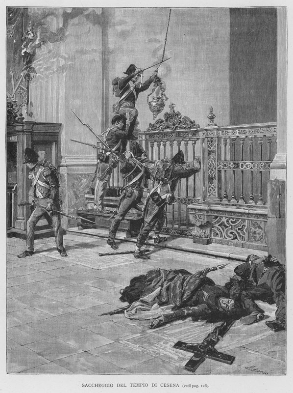 掠夺切塞纳神庙（雕版画 作者 爱德华多·马塔尼亚