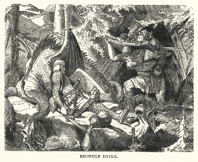 贝奥武夫之死（雕版画 作者 英语学校