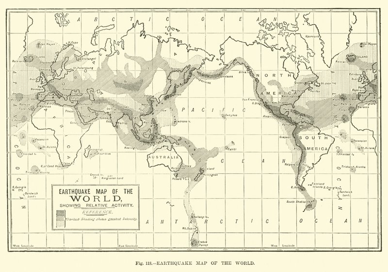 世界地震地图 作者 英语学校