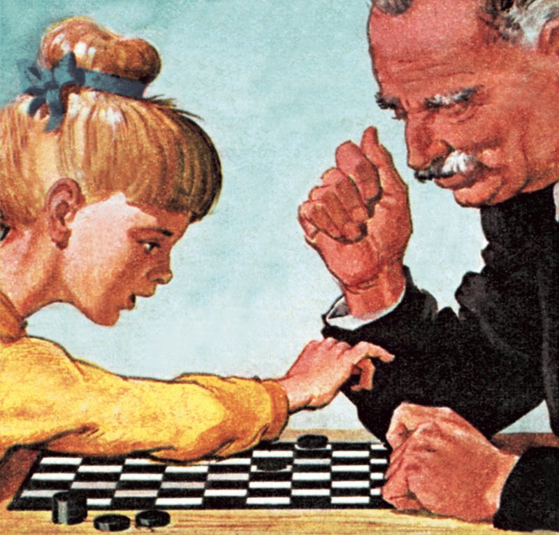 玩草稿或跳棋 作者 英语学校