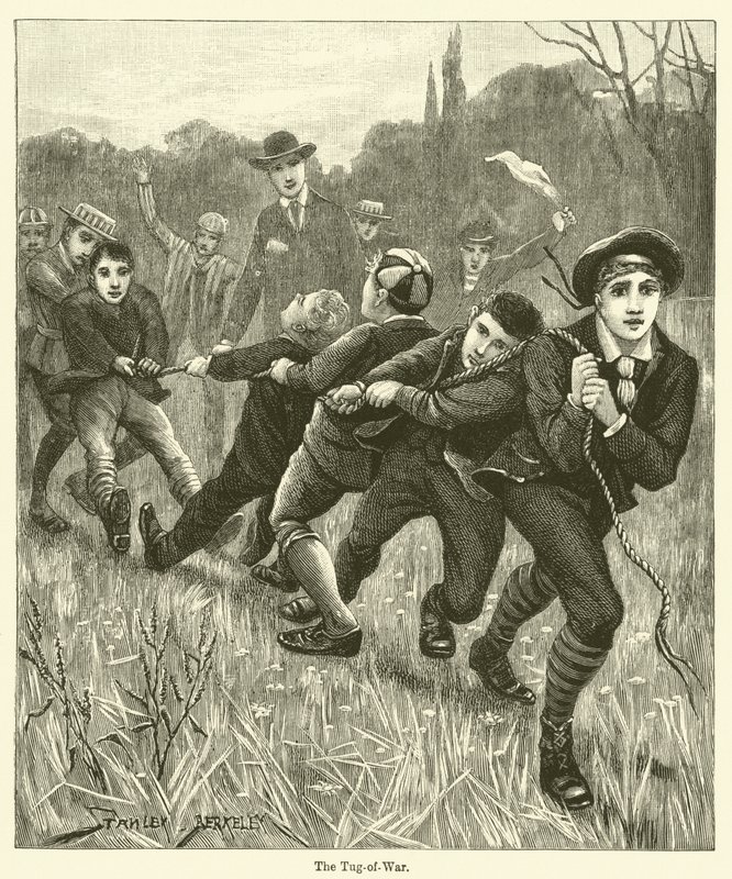 拔河比赛（雕版画 作者 英语学校
