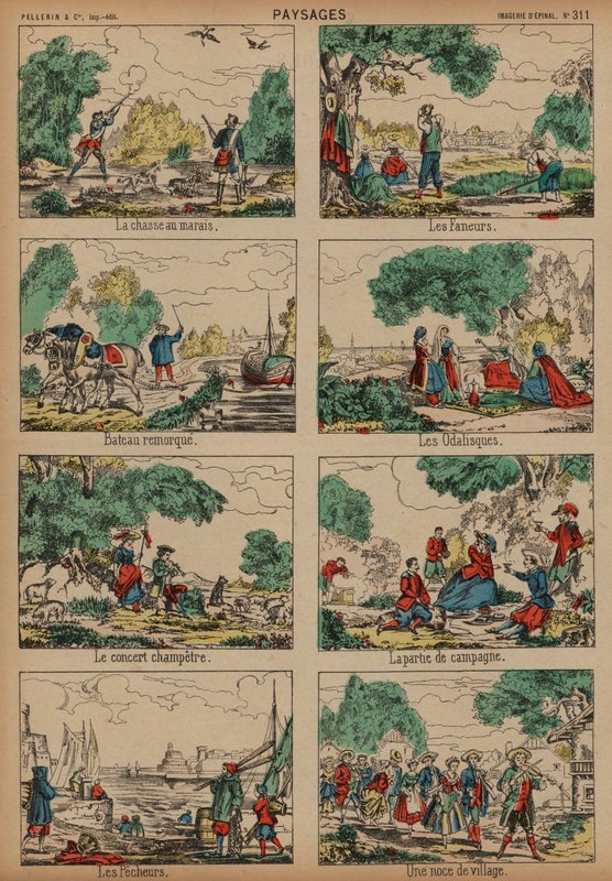 田园风光（彩色版画） 作者 法语学校