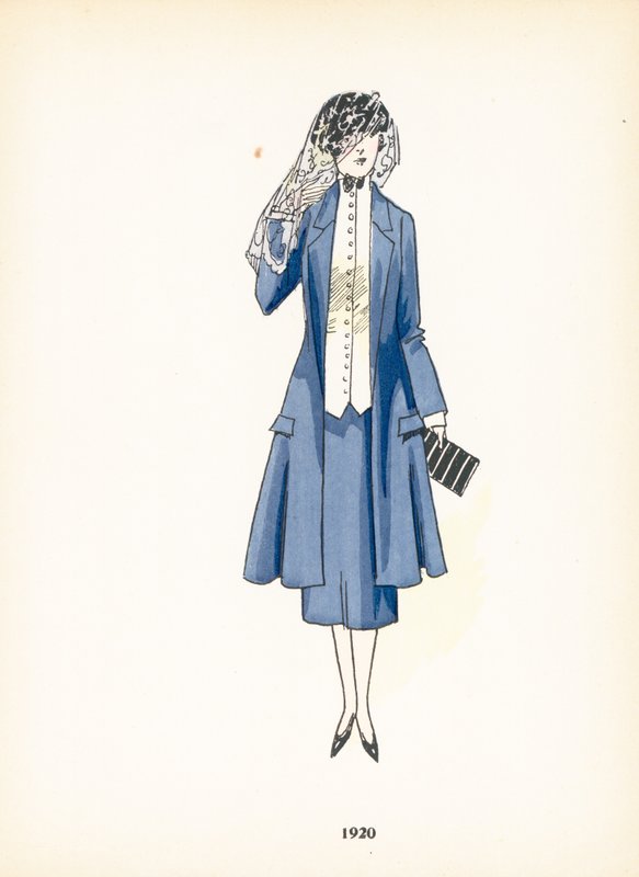 女士时装，1920年 作者 法语学校