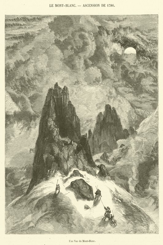 勃朗峰景色（雕刻） 作者 法语学校