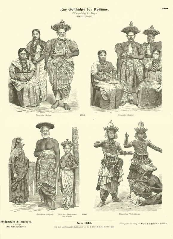 锡兰服饰，1880年 作者 德国学校