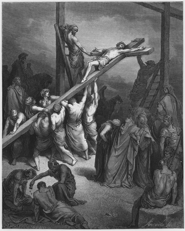 古斯塔夫多尔圣经：十字架的架设 作者 古斯塔夫·多尔（Gustave Dore）