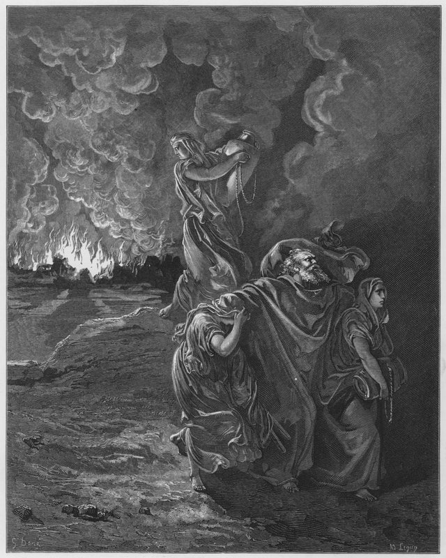 古斯塔夫多尔圣经：罗得的飞行 作者 古斯塔夫·多尔（Gustave Dore）