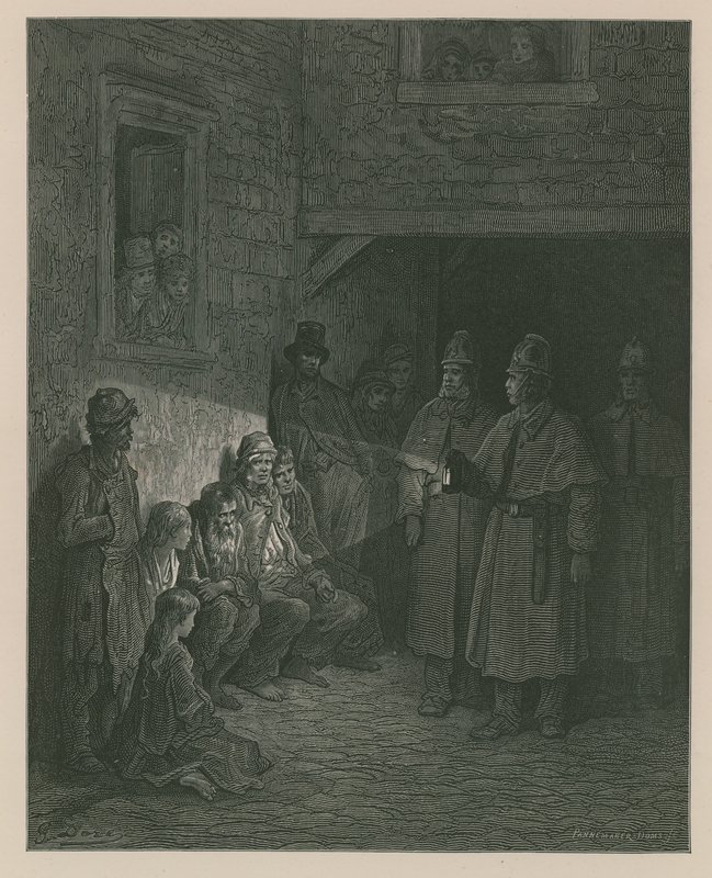 警察在节拍 作者 古斯塔夫·多尔（Gustave Dore）