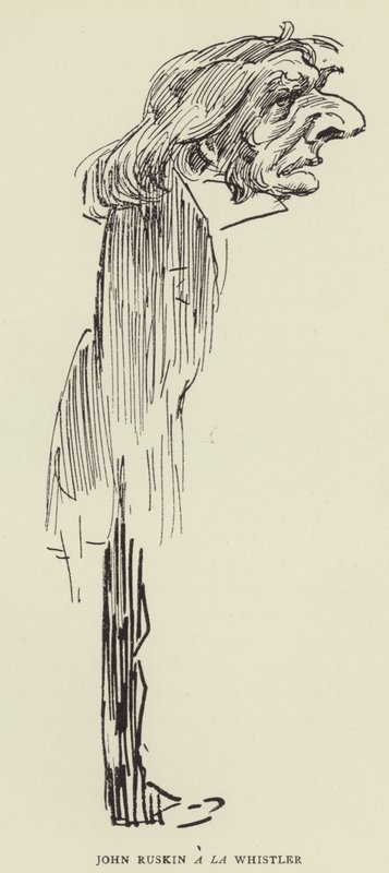 约翰拉斯金拉惠斯勒 作者 哈里·弗尼斯（Harry Furniss）