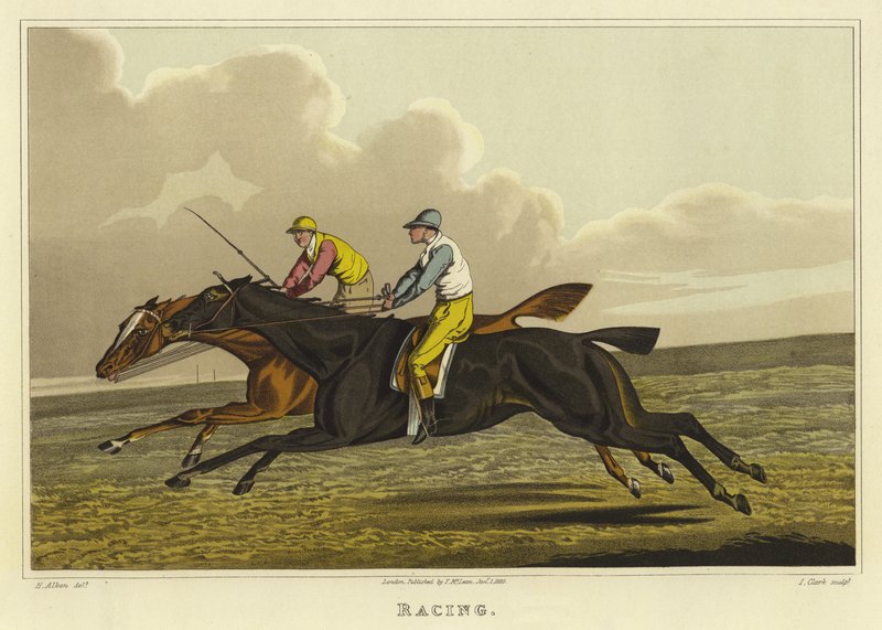 赛车（chromolitho） 作者 亨利·托马斯·阿尔肯