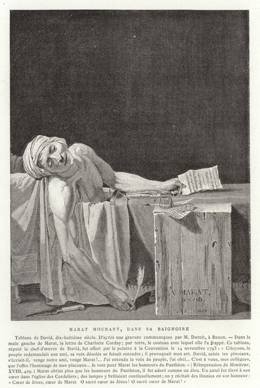 1793年的马拉特之死 作者 雅克·路易·大卫