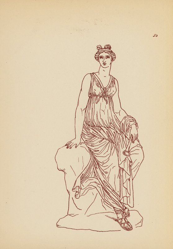 古希腊女性服饰（石版画） 作者 约翰·莫尔·史密斯