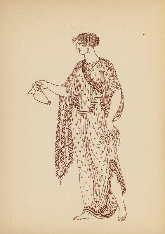 古希腊女性服饰（石版画） 作者 约翰·莫尔·史密斯