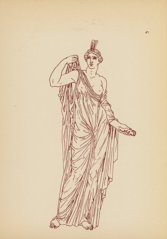 古希腊女性服饰（石版画） 作者 约翰·莫尔·史密斯