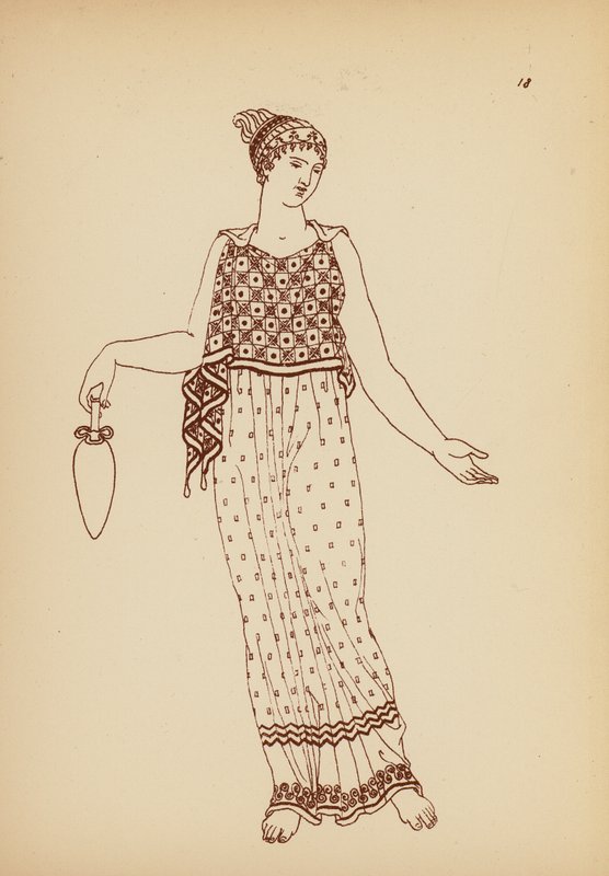 古希腊女性服饰（石版画） 作者 约翰·莫尔·史密斯